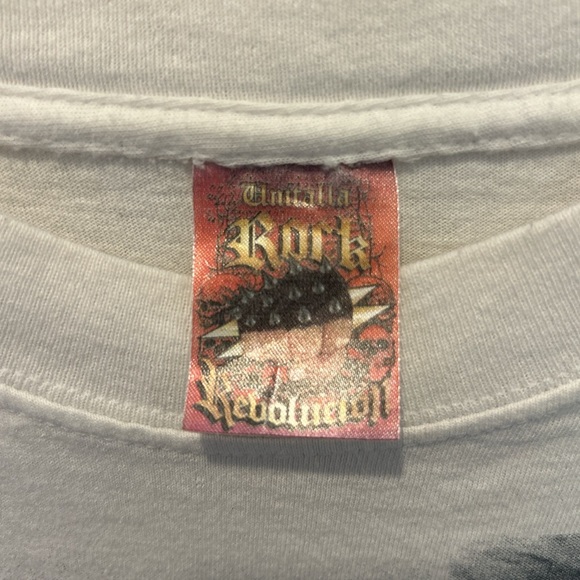 VINTAGE EMBROIDERED ROCK REBOLUCION LIRAN ROLL T-SHIRT - Picture 2 of 3